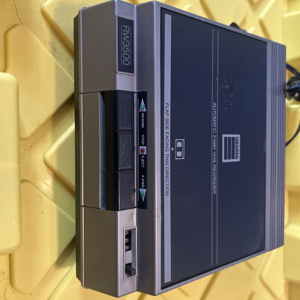 Gemini RW3500 Automatic 2-way VHS Rewinder VINTAGE 1991